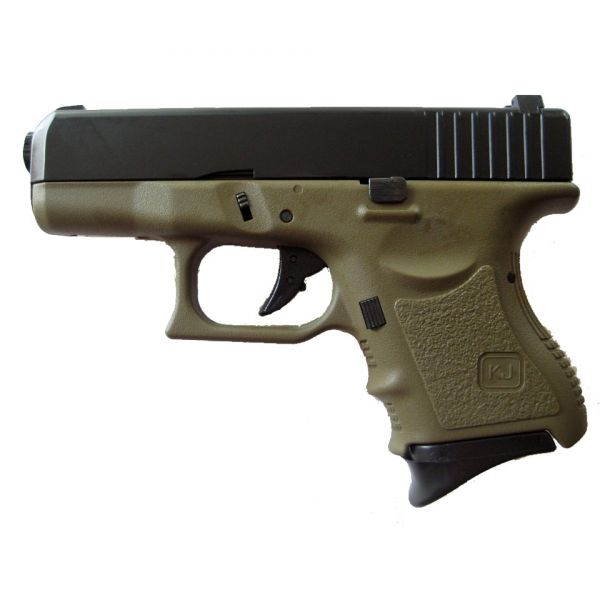 Страйкбольный пистолет KJW Glock G27 Gas, металл. затвор (олива OD)