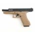 Страйкбольный пистолет KJW Glock G17 TBC CO₂ Tan, удлин. ствол
