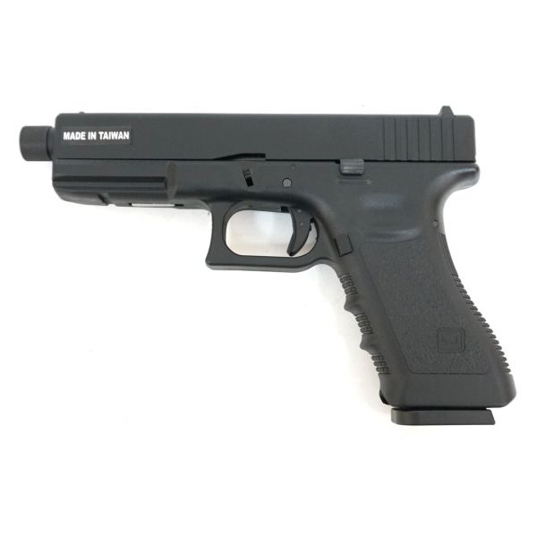 Страйкбольный пистолет KJW Glock G17 TBC CO₂ Black, удлин. ствол