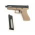 Страйкбольный пистолет KJW Glock G18 TBC CO₂ Tan, удлин. ствол
