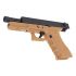 Страйкбольный пистолет KJW Glock G18 TBC CO₂ Tan, удлин. ствол