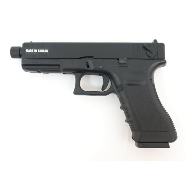 Страйкбольный пистолет KJW Glock G18 TBC Gas, удлин. ствол